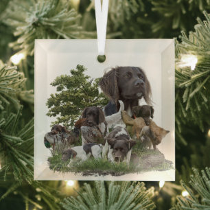 Small Munsterlander Glass Ornament