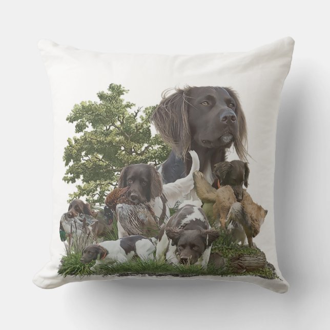 Small Munsterlander   Outdoor Pillow (Front)