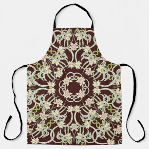 Small narcissus, art nouveau square. apron