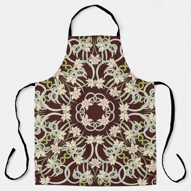 Small narcissus, art nouveau square. apron (Front)