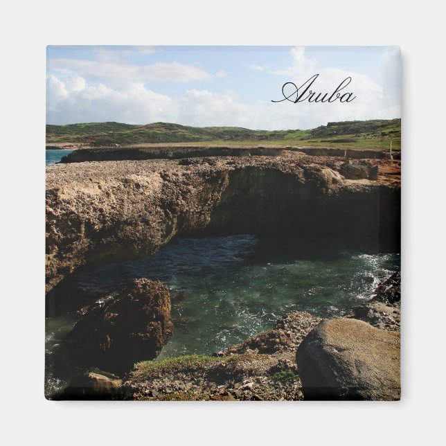 Small natural bridge in Aruba magnet (Front)