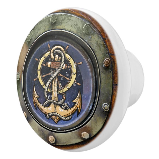 Small Nautical Porthole Drawer Knobs (Right)