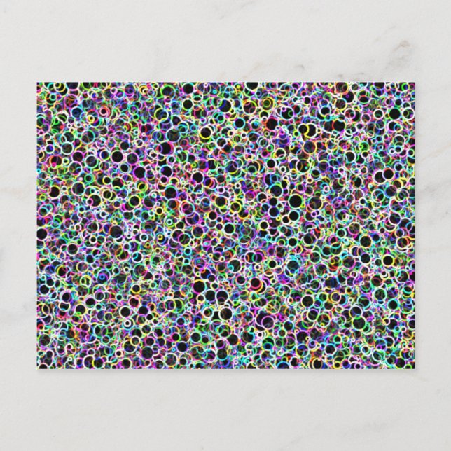 Small Neon Circles Postcard (Front)