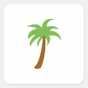 SMALL PALM TREE SQUARE STICKER