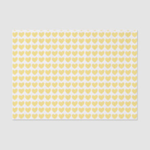 Small Pastel Yellow Hearts Pattern Tissue Paper