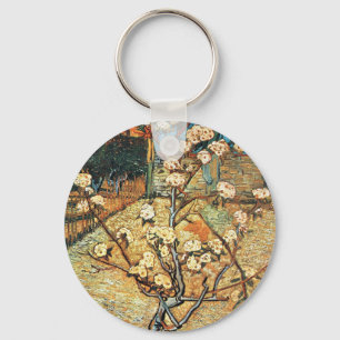Small Pear Tree in Bloom by Vincent van Gogh Keychain