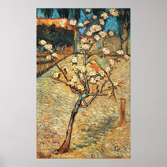 Small Pear Tree in Bloom by Vincent van Gogh Poster (Front)