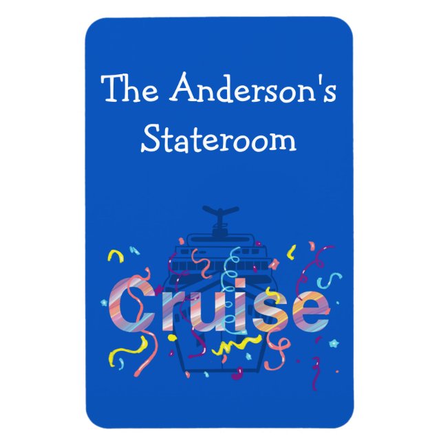 Small Personalized Cruise Stateroom Magnet (Vertical)
