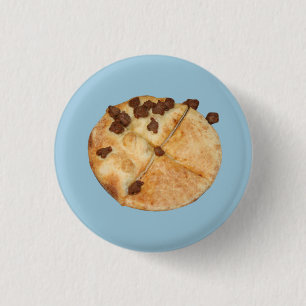 Small Pin- None Pizza With Left Beef 1 Inch Round Button