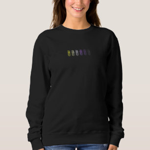 Small Pineapples Subtle Nonbinary Flag Enby Pride Sweatshirt