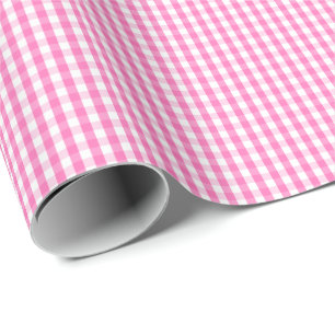 Small Pink and White Gingham Wrapping Paper