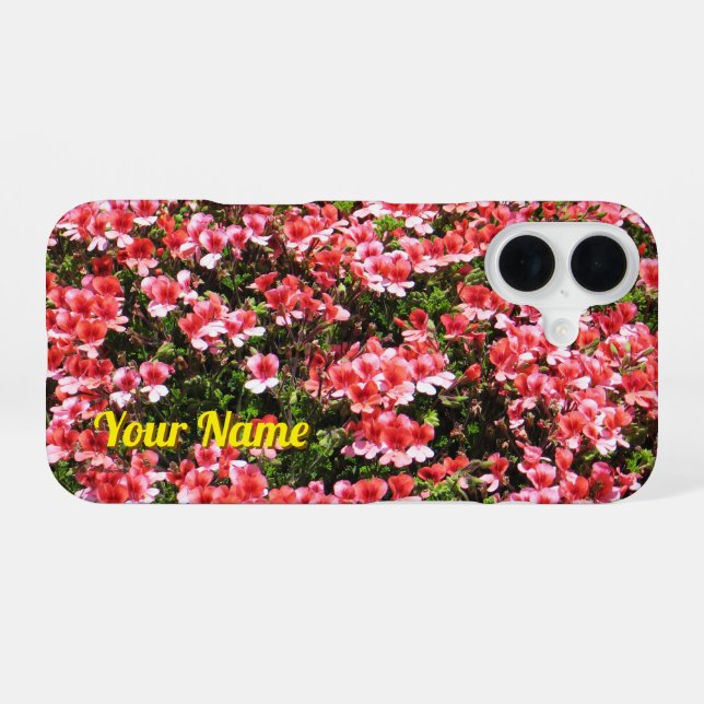 Small Pink Flowers -  iPhone 16 Case (Back Horizontal)