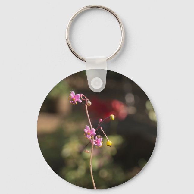 Small Pink Flowers Keychain (Front)