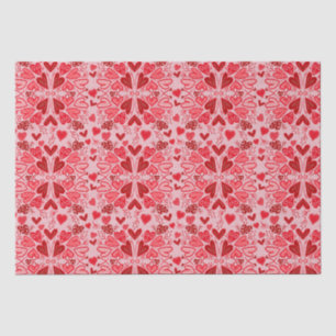 Small Pink Red Hearts Valentine Crafts Tissue Paper