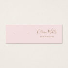 Small Pink Script Stud Earring Display Card