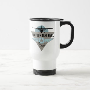 Small Plane Club Your Text Here Travel Mug