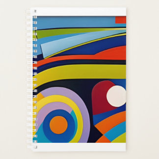 Small planner modern abstract colourful design 
