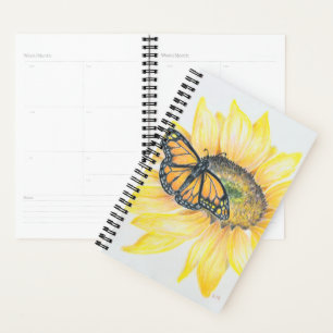 Small Planner Monarch & Sunflower