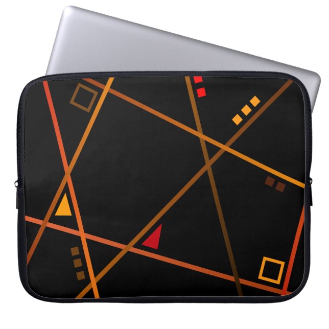 Small pocket computer - Model “Abstract geometry " Laptop Sleeve (Front)