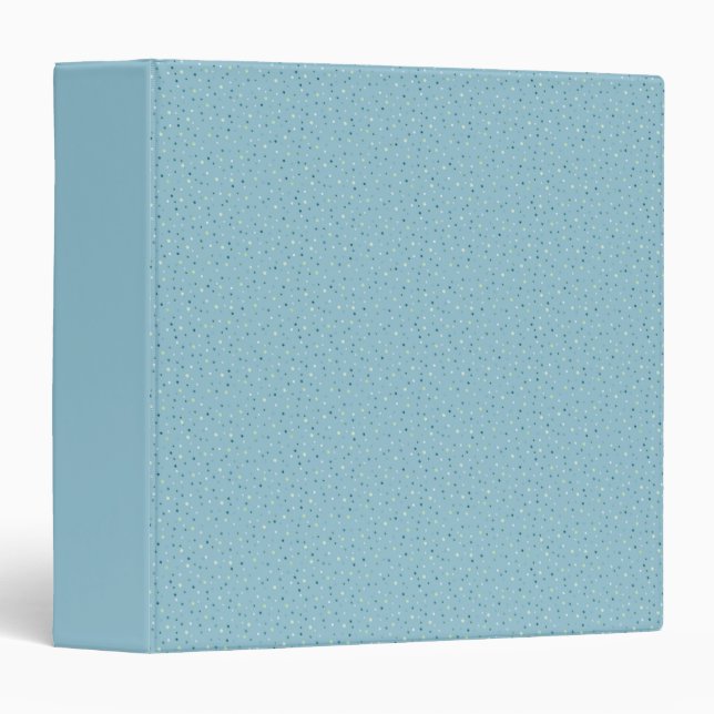 Small polka dots on light blue. binder (Front/Spine)