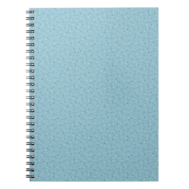 Small polka dots on light blue. notebook (Front)