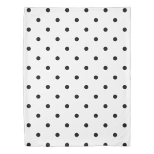 Small Polka Dots Pattern: Black & White Duvet Cover