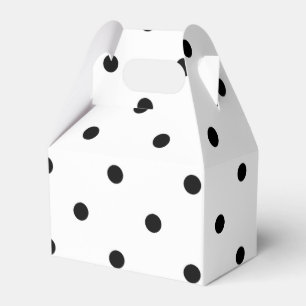Small Polka Dots Pattern: Black & White Favor Box