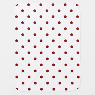 Small Polka Dots Pattern: Maroon Baby Blanket