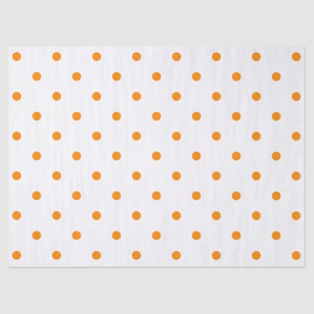 Small Polka Dots Pattern: Orange Tissue Paper (Front)