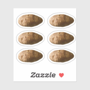 Small Potatoes Potato Custom-Cut Stickers