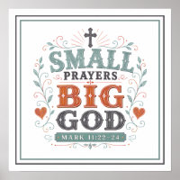 Small Prayers Big God Christian Biblical Quotes