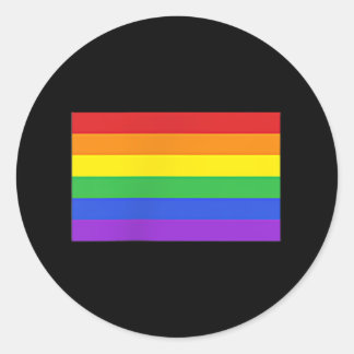 Small Pride Flag Subtle Pride Rainbow Month Classic Round Sticker