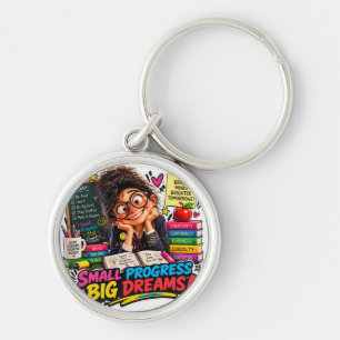 Small Progress Big Dreams Student Sticker Keychain