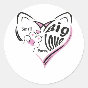 Small Purrs, Big Love. Sticker