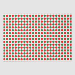 Small Red and Green Polka Dots  Tissue Paper