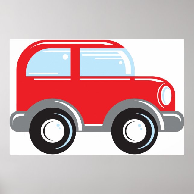 Small Red Car Poster (Front)