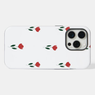 Small Red Flowers Pattern  iPhone 15 Pro Max Case