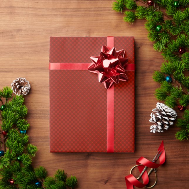 Small red geometric pattern. wrapping paper (Holiday Gift)