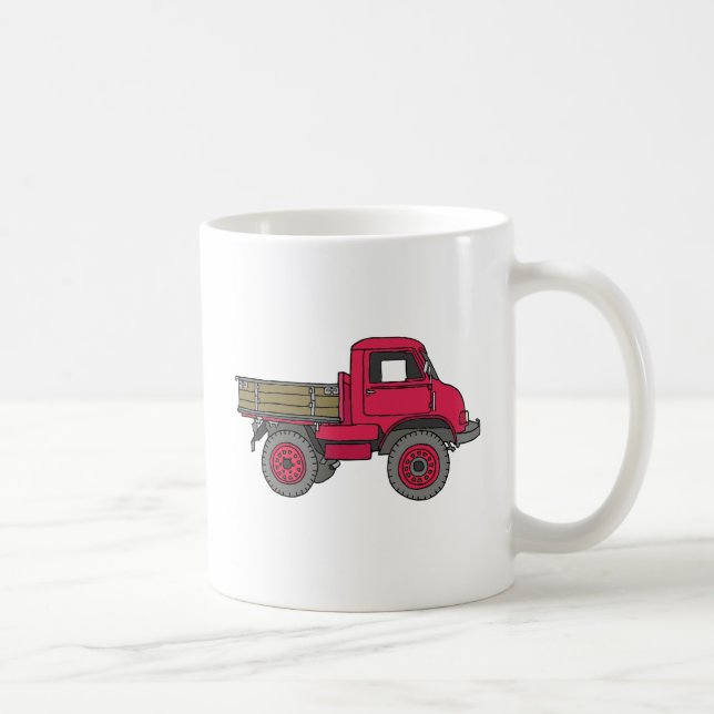 Small red trucks, trucks coffee mug (Right)