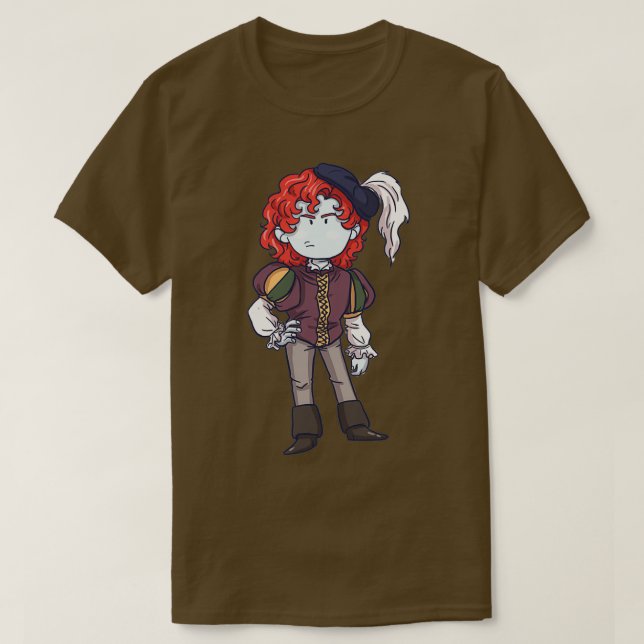 Small Redhead Renaissance Vampire T-Shirt (Design Front)