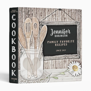 Small Retro Chalkboard, Mason Jar and Daisy Binder