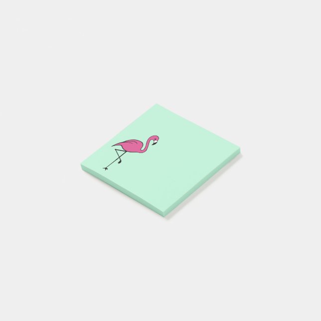 Small Retro Flamingo To Do List Post It Notes (Angled)