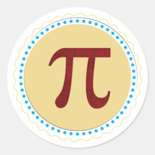 Small Round Pi Stickers