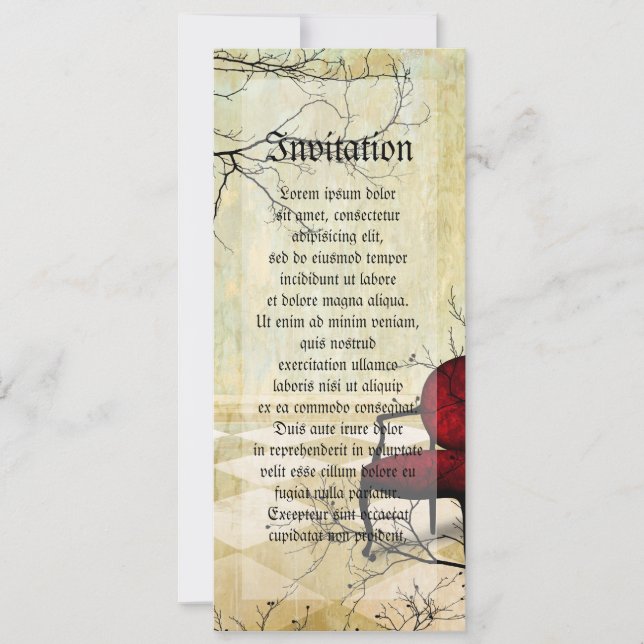 Small Royal Chair with Branches Invitation (Front)