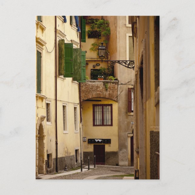 Small, Side Street in Verona Postcard (Front)