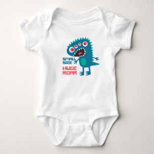 Small size huge roar baby bodysuit
