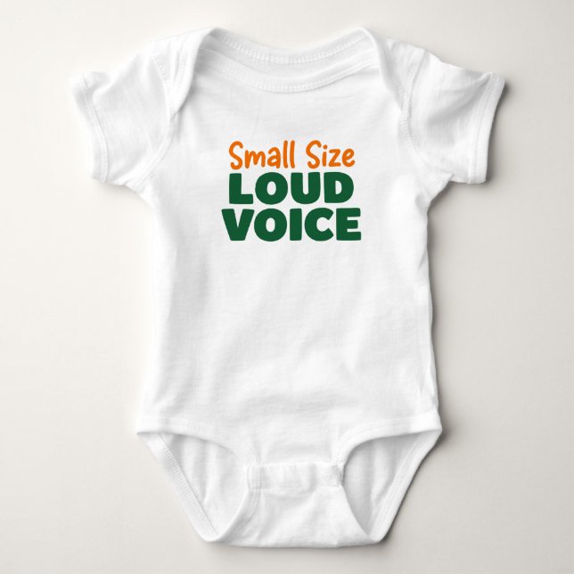 Small Size Loud Voice Baby Bodysuit (Front)