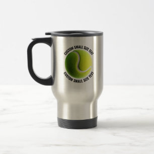 Small Size Personalized Text Custom Tennis Travel Mug