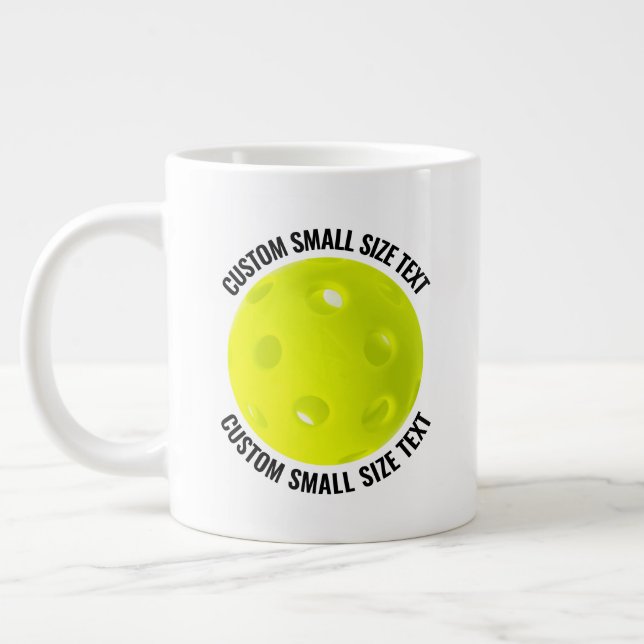 Small Size Personalized Text Pickleball Custom Large Coffee Mug (Left)