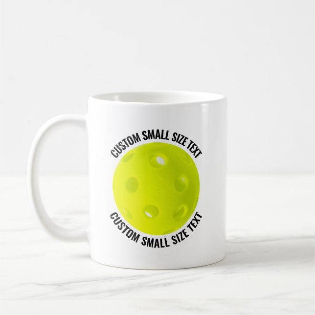 Small Size Text 11oz Personalized Pickleball Mug (Left)